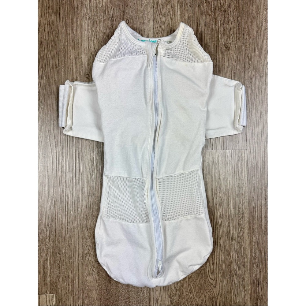 SNOO Smart Sleeper Sack Happiest Baby Swaddle White Ivory Mesh Zipper Sleepea